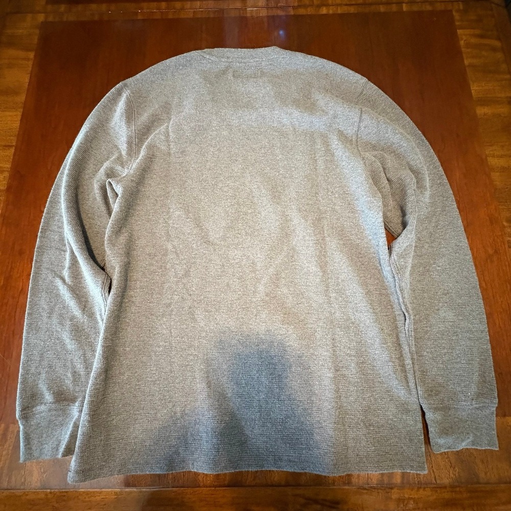 Polo Ralph Lauren Sleepwear Thermal Waffle Knit Shirt Gray Mens Large - Picture 4 of 5